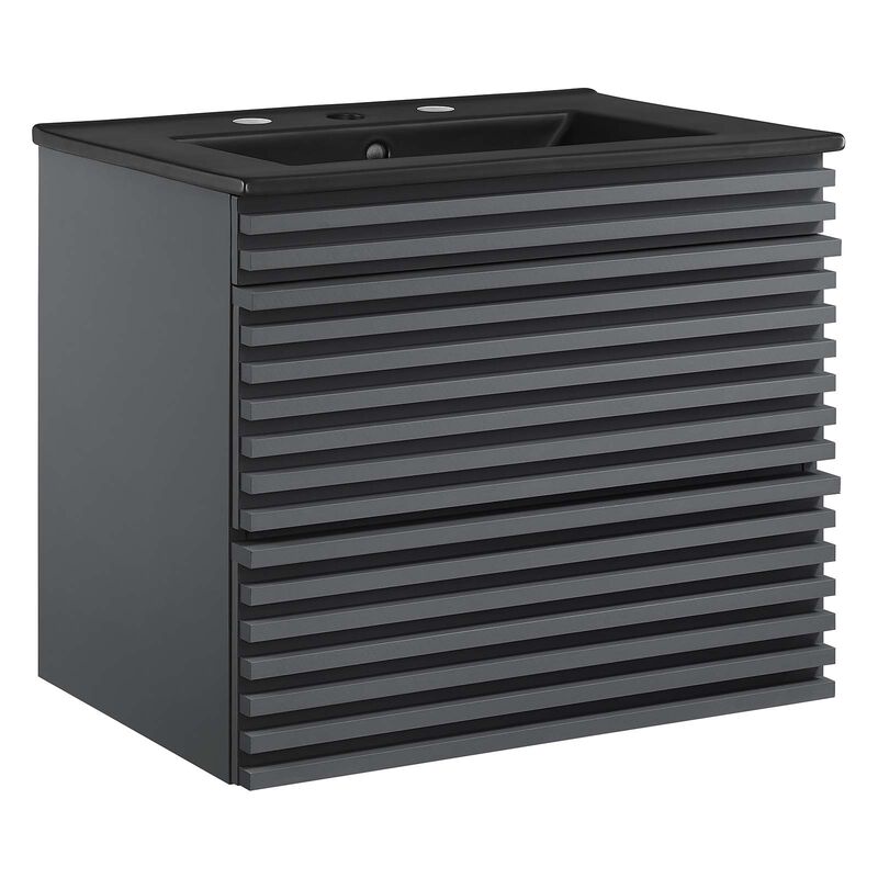 Render 24" Wall-Mount Bathroom Vanity image number 0