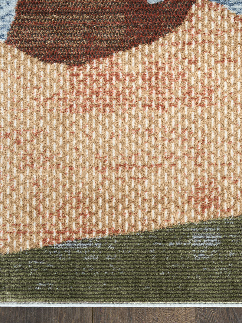 Nordic NRC18 Turquoise/Multicolor 5' x 7' Rug