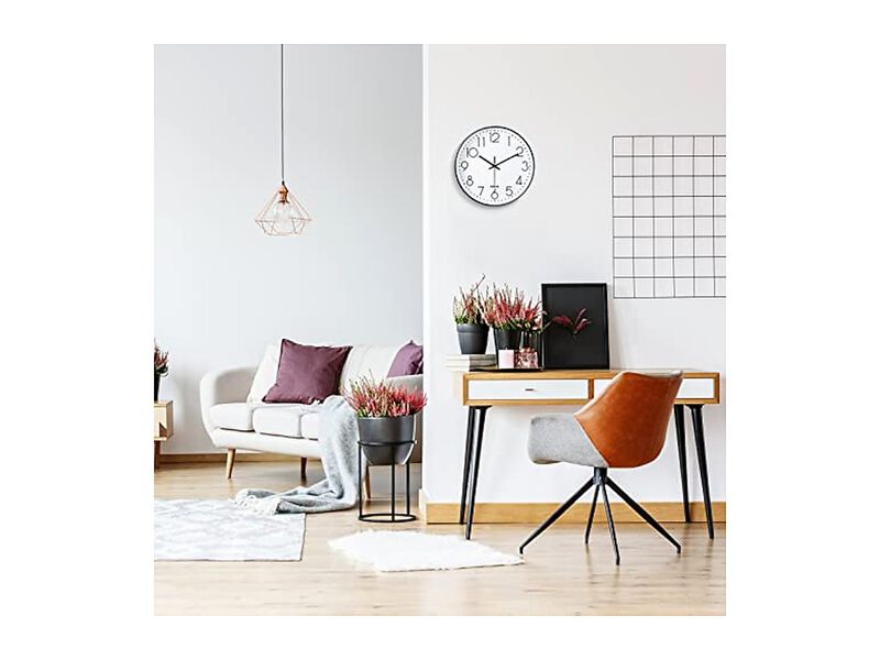 Stereoscopic Wall Clock 12 Inch Silent Non Ticking Battery Operated image number 3