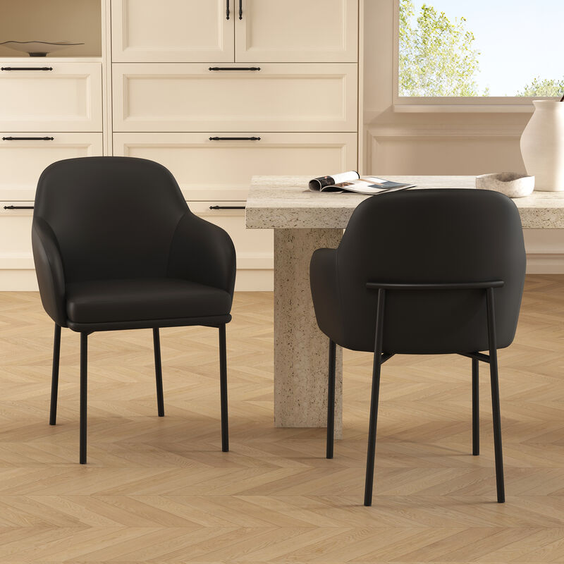 Loft Black Armchair (Set of 2) image number 1