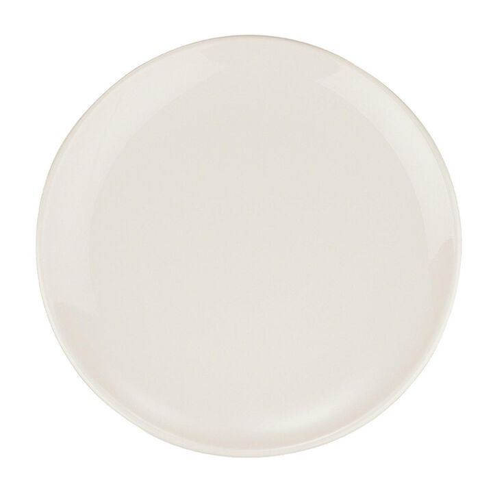 Gourmet dia.10" Round Warm White Porcelain Plate (Set of 4)