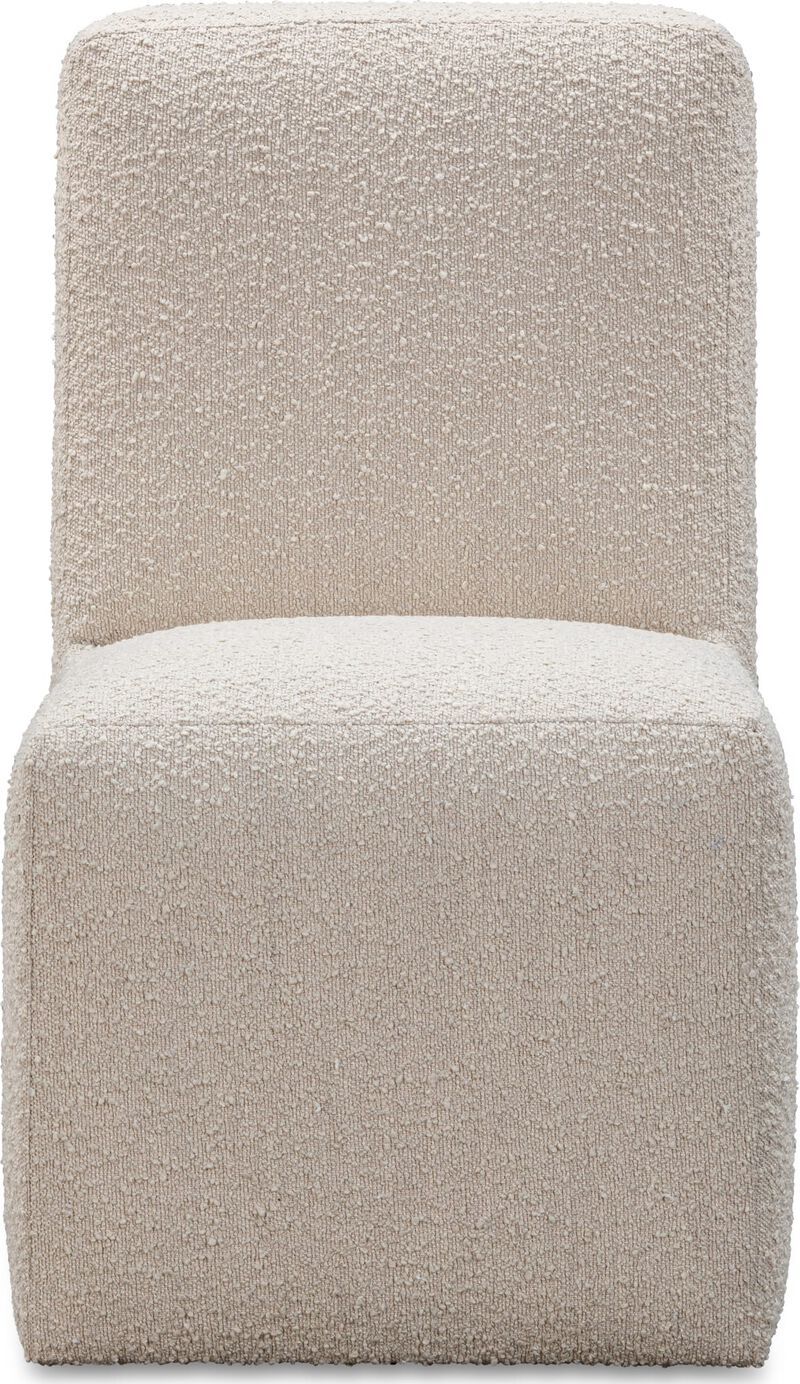 Liv Fully Upholstered Dining Chair in Brun Boucle - Set of 2