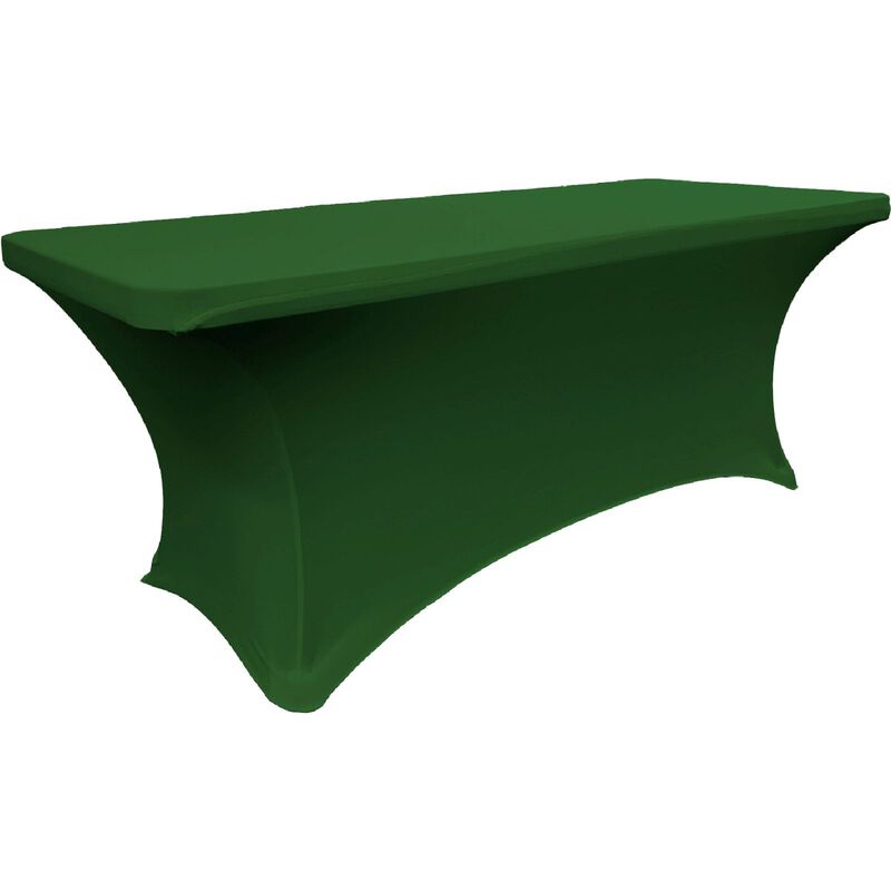 Wrinkle Resistant Rectangular Spandex Tablecloth for Banquet and Display Tables image number 0