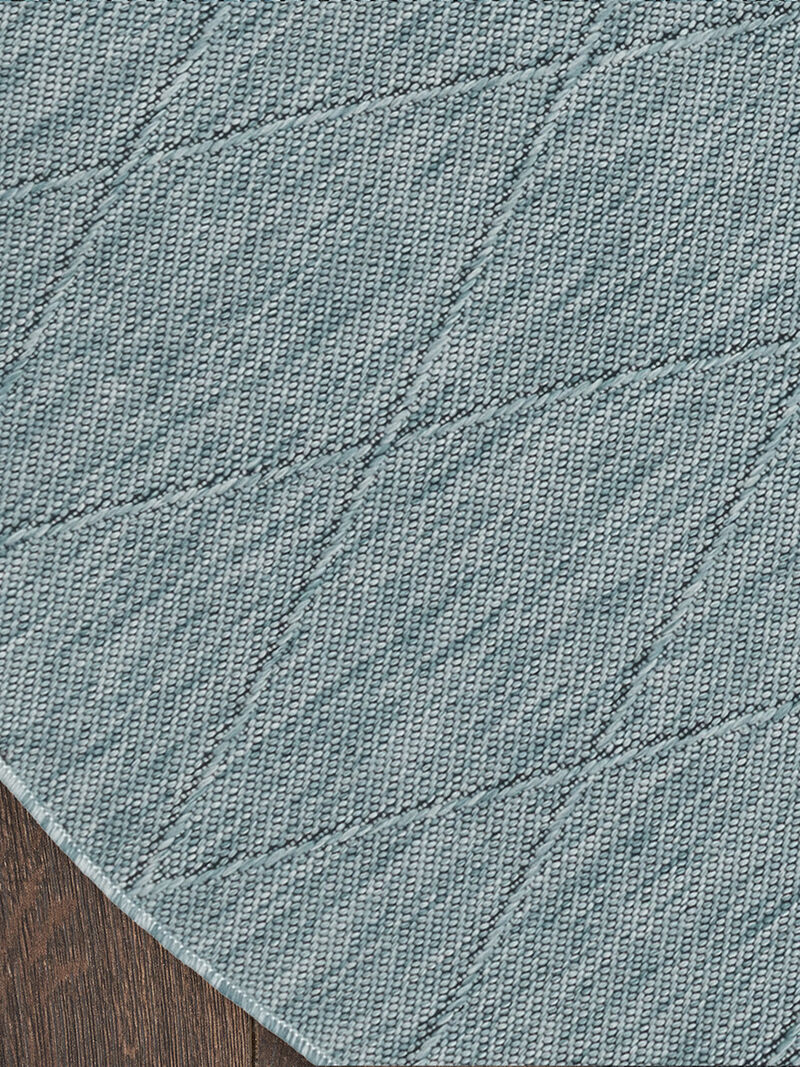 Washable Solutions WSL01 Aqua 8' x Round Rug