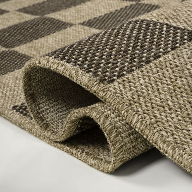 Mason Smart Jute Geometric Boho Checker Weave Indoor/Outdoor Area Rug image number 4
