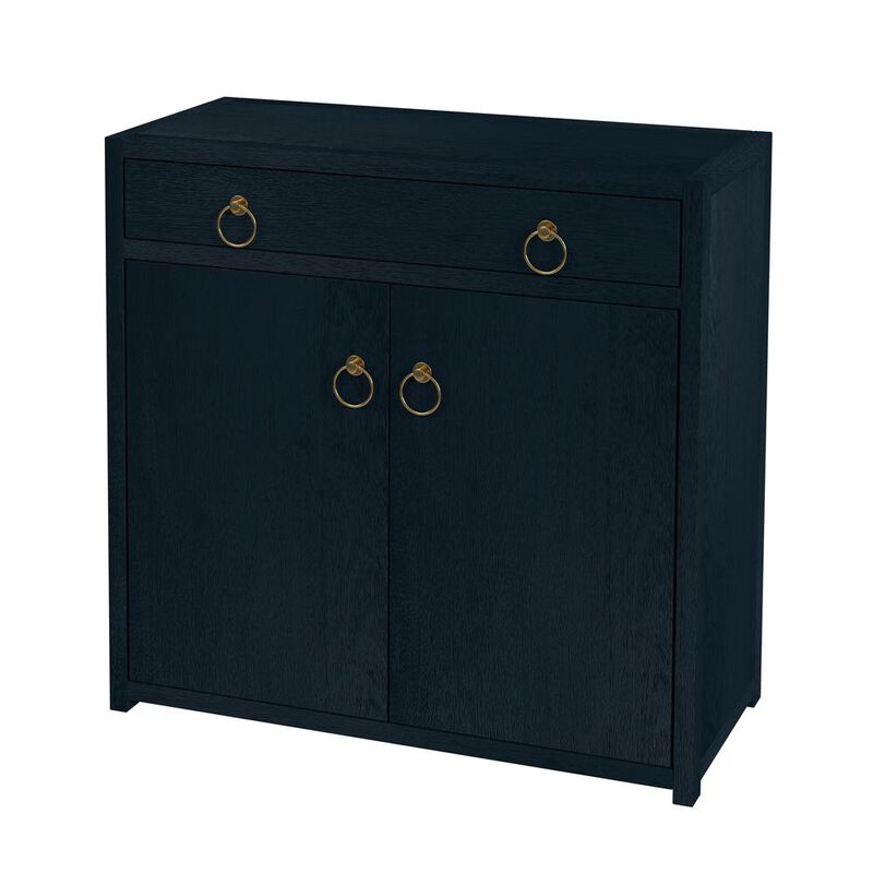 Butler Specialty Lark 2 Door Cabinet with Storage, Navy Blue