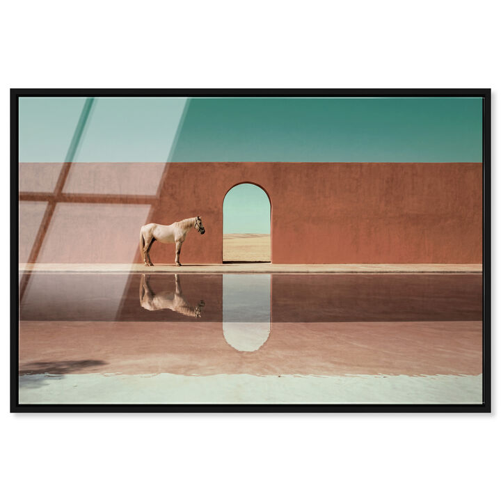 Western Reflections Animals Canvas Print by Oliver Gal