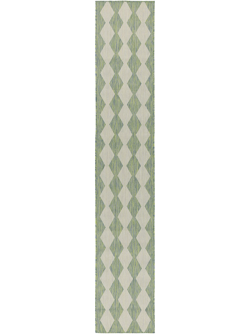 Positano POS04 Blue/Green 2'2" x 8' Rug image number 0