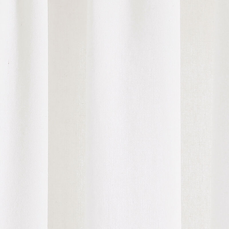 Boho Faux Linen Texture Tassel Window Curtain Panel