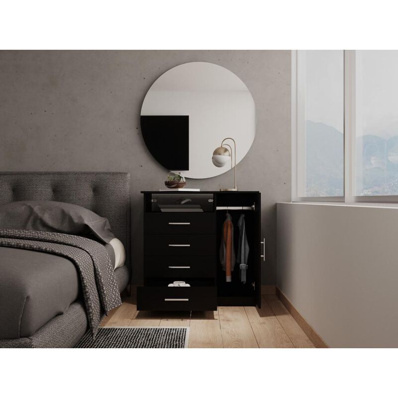 Rioja 4 Drawer Dresser Black Wengue