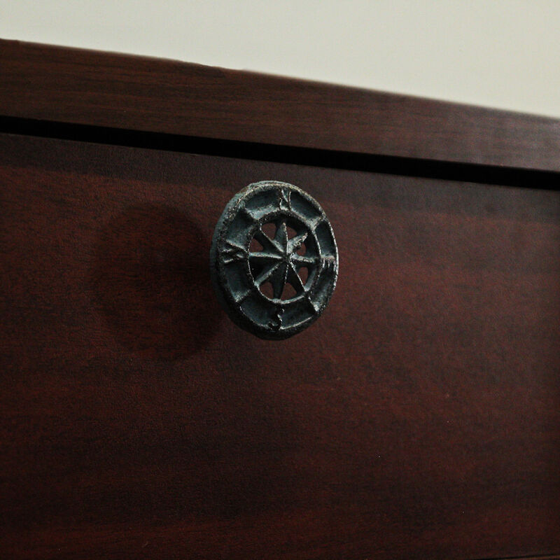 Set of 12 Light Blue Cast Iron Nautical Compass Rose Drawer Pulls: Functional and Stylish Hardware Coastal Knobs for Cabinets, Dressers, and Furniture image number 7