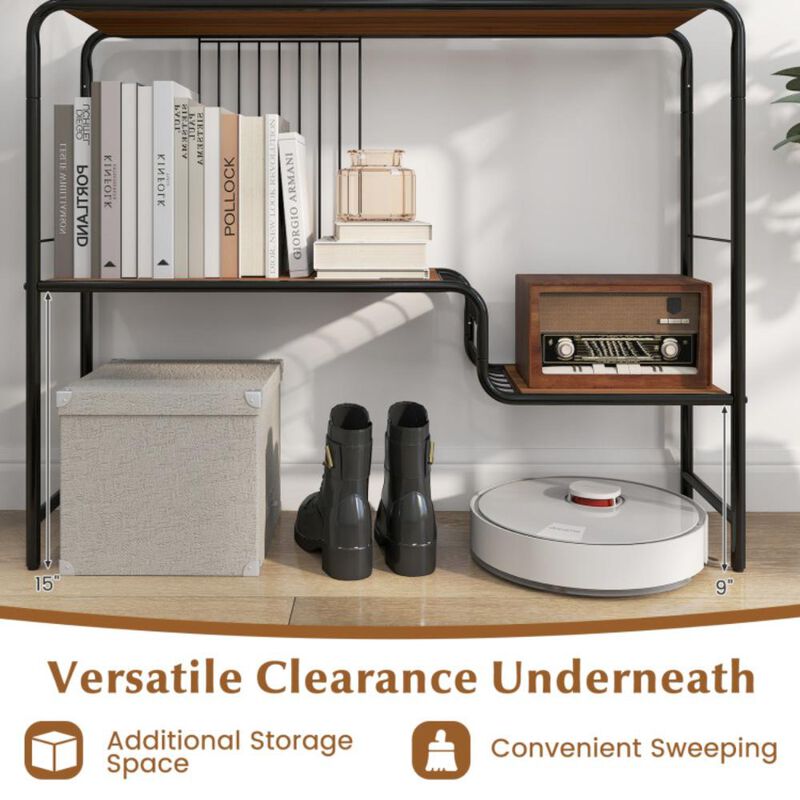 Hivvago Console Table with Storage Shelf and Metal Frame for Living Room