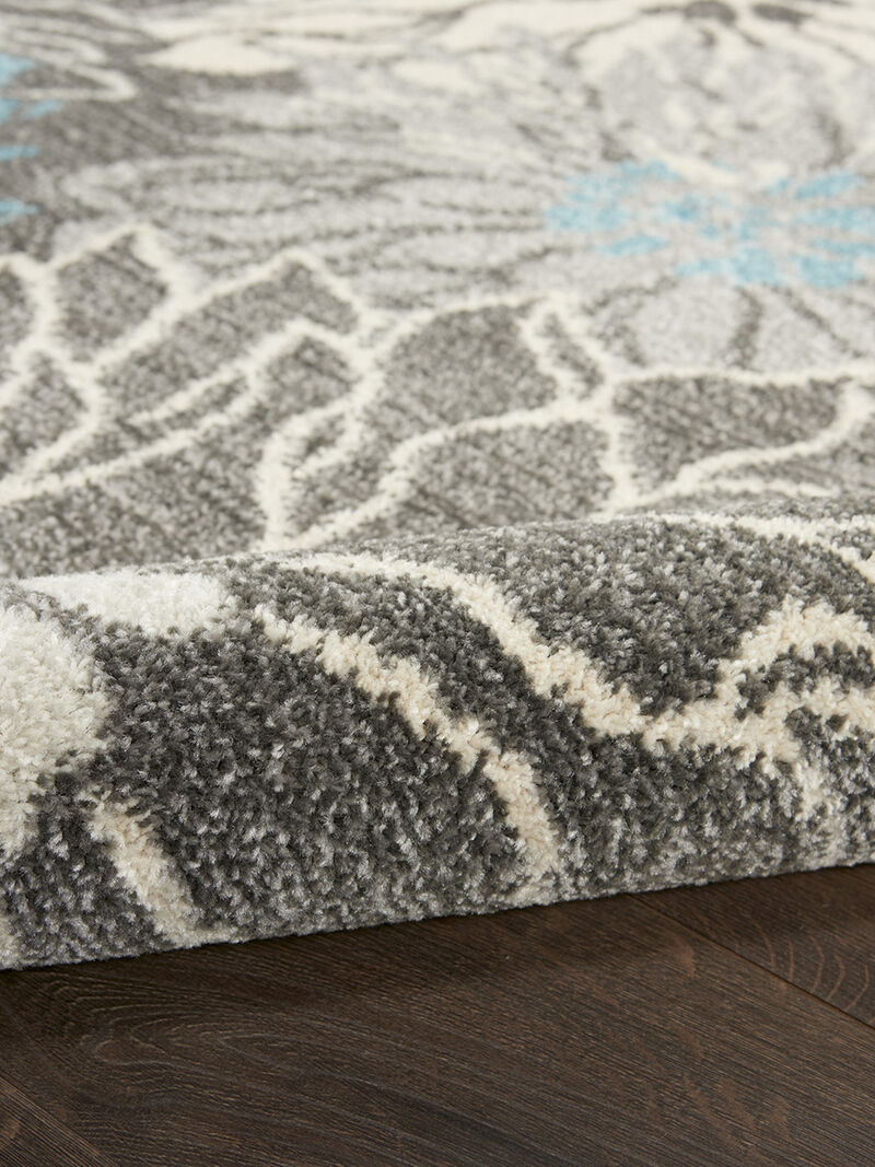 Passion PSN17 Chracoal/Blue 2'2" x 10' Rug image number 4