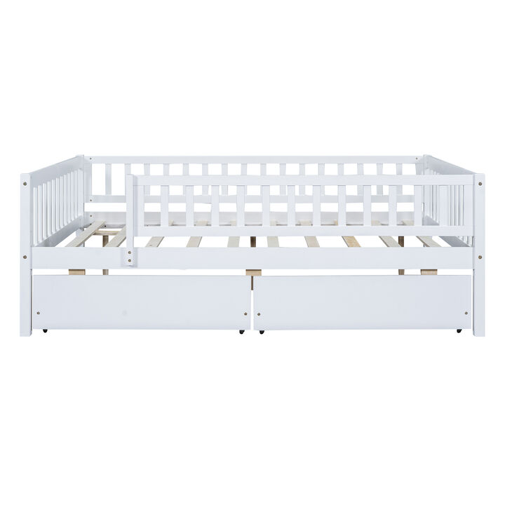 Whisen Multi-functional Design Wood Daybed with Two Drawers