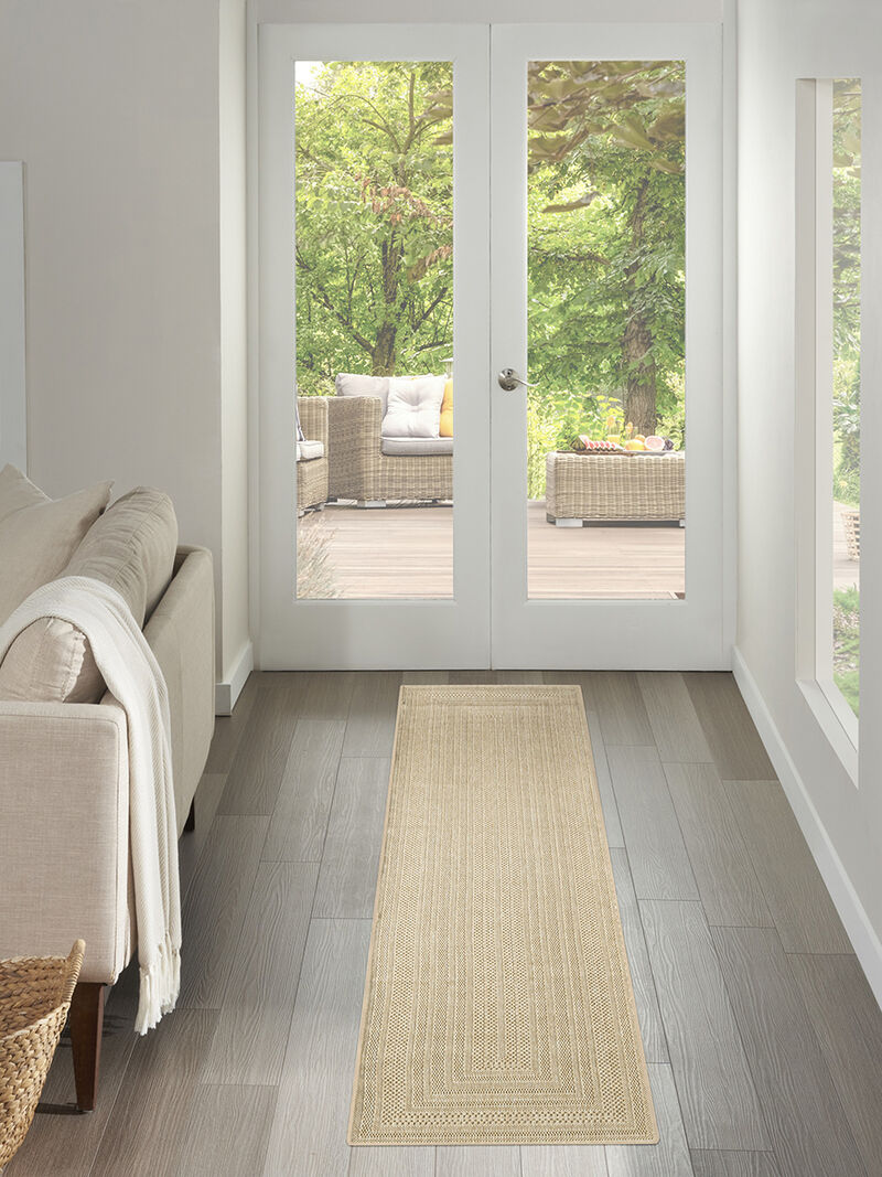 Tulum TLM04 Taupe/Ivory 2' x 6' Rug image number 7