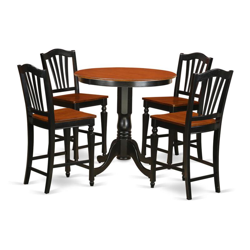 5 Pc counter height Table and chair set-pub Table and 4 Dining Chairs