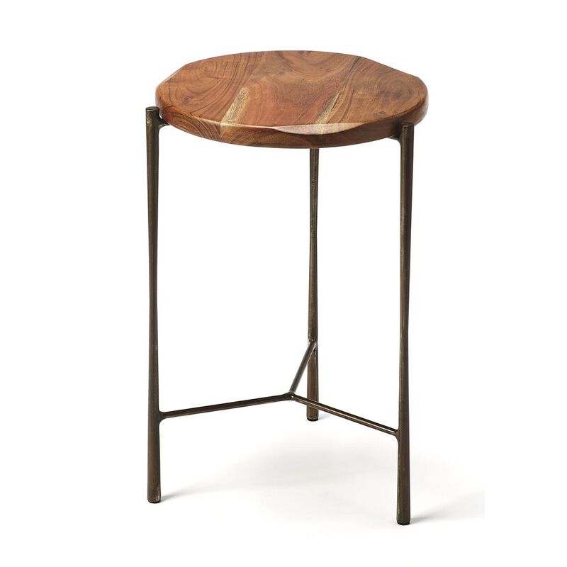 Industrial Chic Live Edge Accent Table, Belen Kox