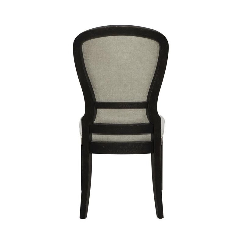 Liberty Furniture Uph Tufted Back Side Chair - Black - Set of 2 Traditional Multi image number 4