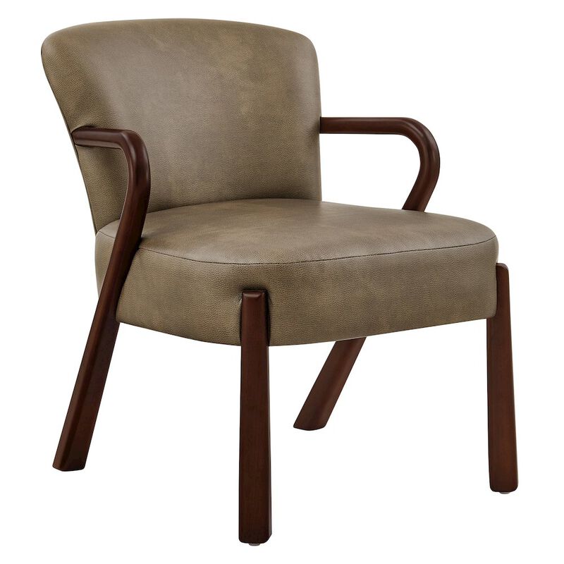 Arden Faux Leather Upholstered Accent Armchair image number 0