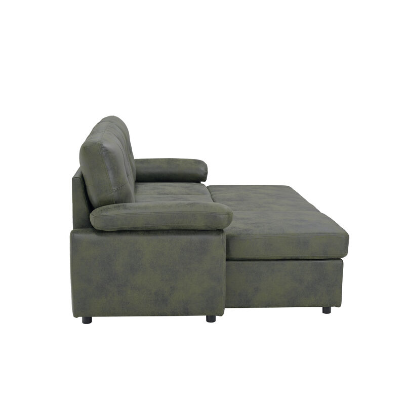 TATEUS  L-Shaped Pull-Out Sectional Sofa image number 4