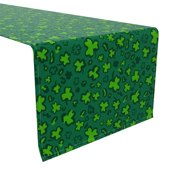 Fabric Textile Products, Inc. Table Runner, 100% Cotton, Shamrock Animal Print