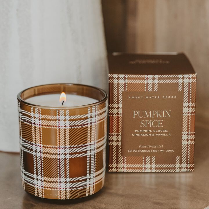 Sweet Water Decor Pumpkin Spice 12 oz Boxed Soy Candle