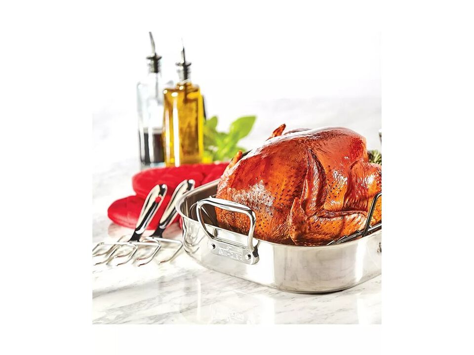 All-Clad Gourmet Accessories, Large Stainless Steel Roaster with Rack