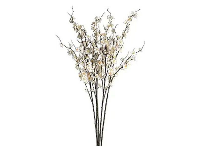 5 Piece White Artificial Greenery Stems Vase Filler 39 Foot image number 0
