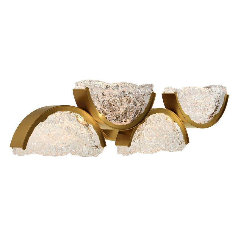 CWI Lighting Moon Integrated LED Brass Wall Light