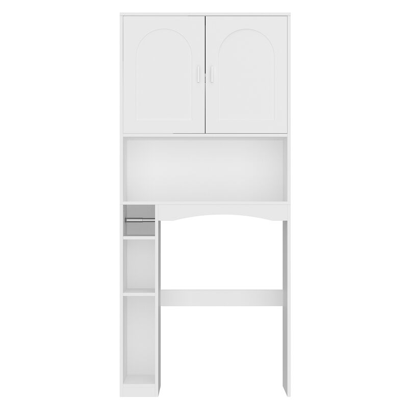 FUFU&GAGA 31.51-in x 7.9-in x 9.8-in White 6-Shelf Over-the-Toilet Storage
