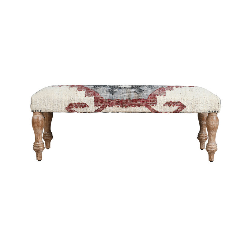 Athena Southwestern Kilim Accent Bench image number 2