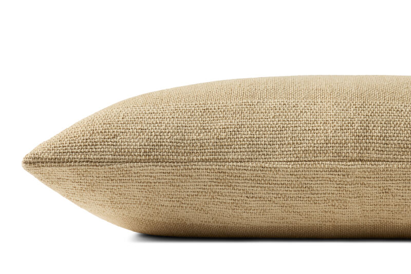 Medlock PLF0001 13'' x 35'' Biege Down Pillow by Leanne Ford x Loloi image number 1