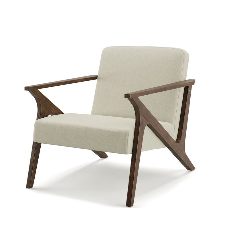 Rize Home Mcm Accent Chair Bg Med Brown/ Beige image number 0