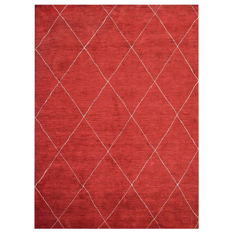 RUGSOTIC CARPETS HAND KNOTTED LOOM SILK ECO-FRIENDLY AREA RUGS  - Geometric Design, High Pile Thick Handmade Anti Skid Area Rugs for Living Room, Bed Room (LS0602) image number 0