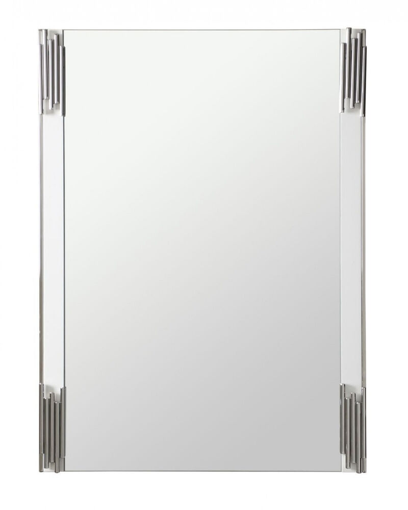 HomeRoots 43" White Steel Framed Accent Mirror image number 2
