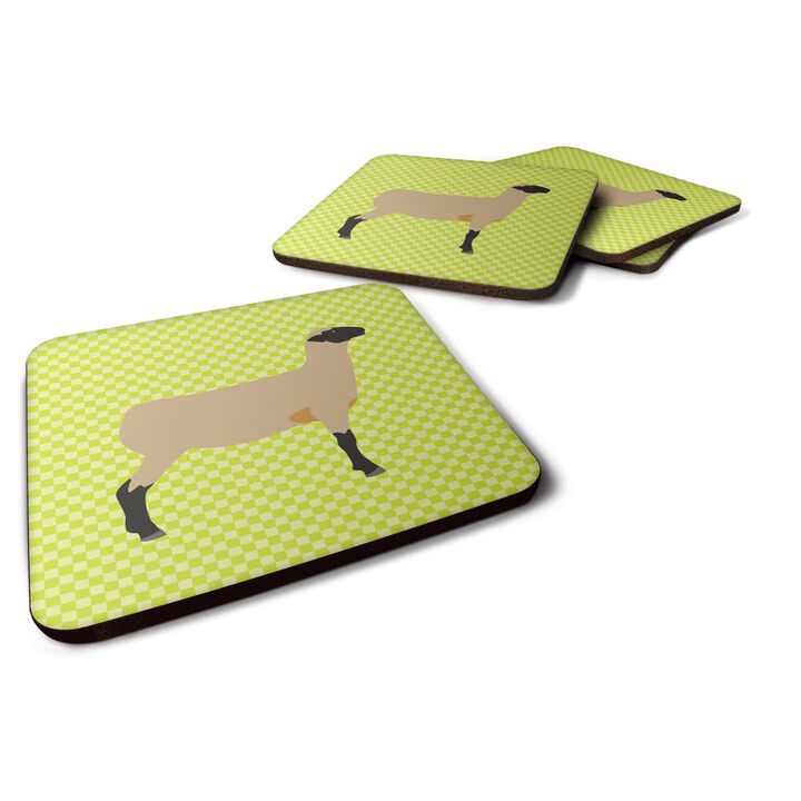 Caroline's Treasures Hampshire Down Sheep Green Decorative coasters, 3.5, Multicolor