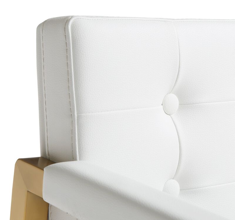 Tov Furniture Director Steel Barstool, Tall, White image number 4