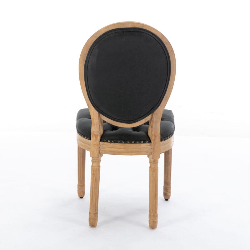 Streamdale Antique French Style Wood Frame Dining Chairs Set image number 5