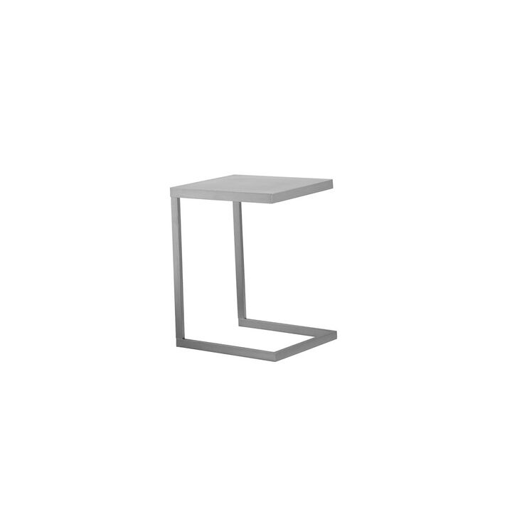 Pangea Home Clark Tray Table Brushed Metal