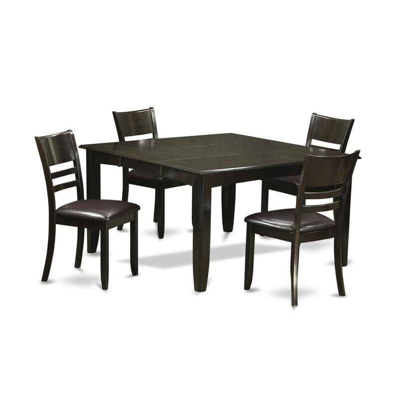 5 Pc Dining room set-Dinette Table with Leaf and 4 Dinette Chairs.