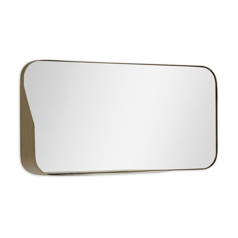 HomeRoots 28" Bronze Metal Accent Mirror image number 2