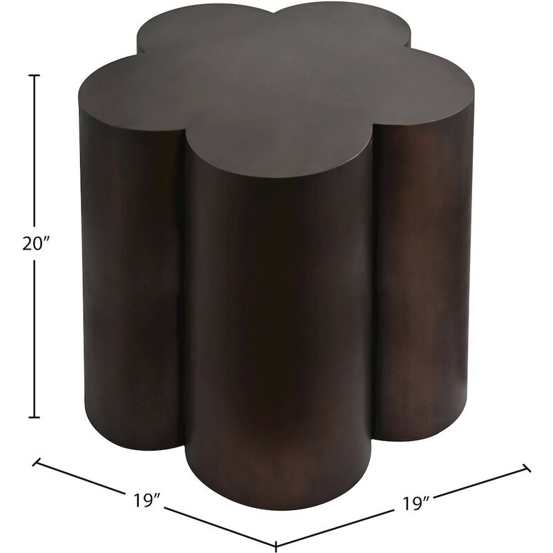 Meridian Furniture Lucky Brown Iron End Table