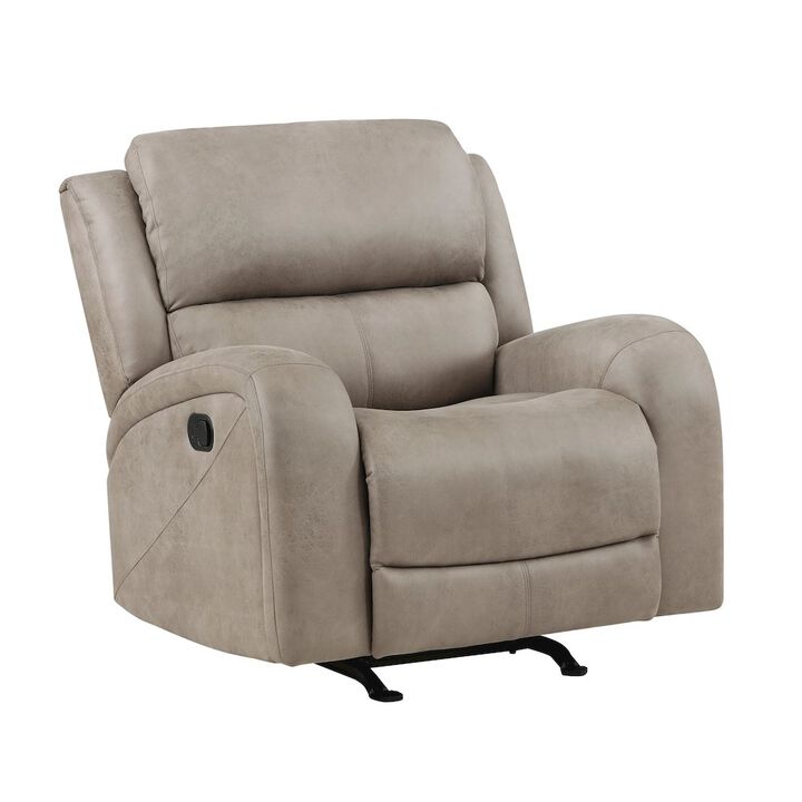 Lexicon Pagosa Microfiber Rocker Reclining Chair In Brown