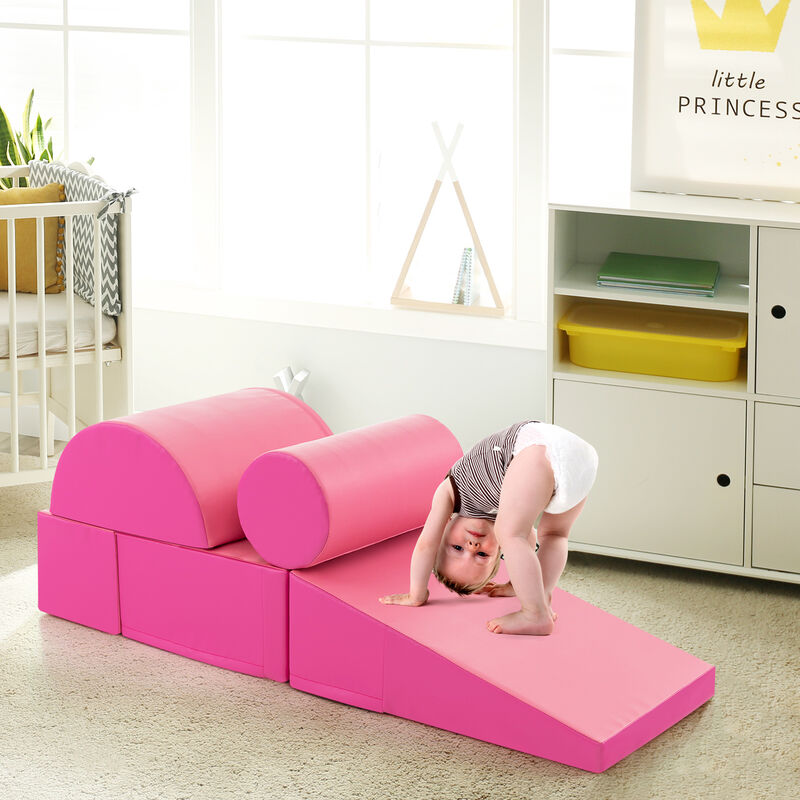 5-Piece Modular Climbing and Crawling Foam Playset for Kids