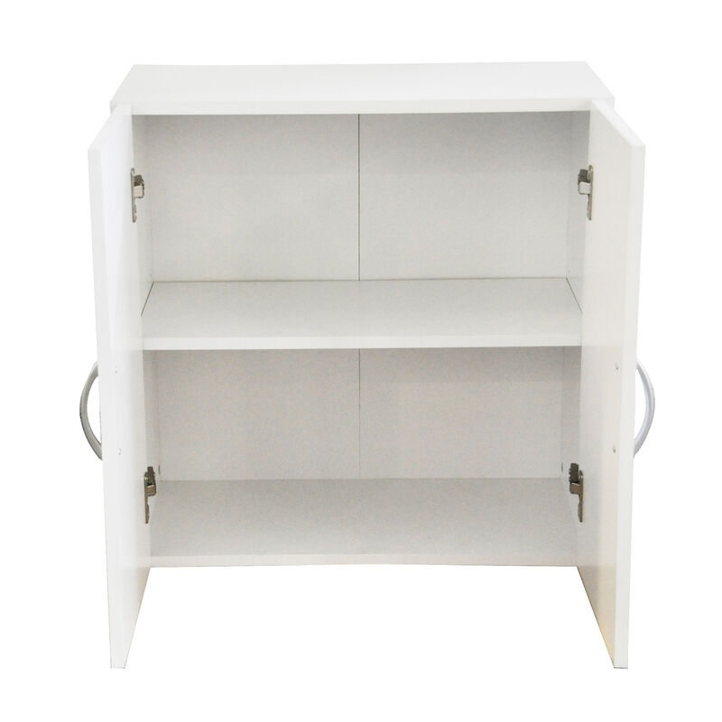 24 in. W x 12 in. D x 24 in. H Bathroom Storage Wall Cabinet in White Titanium