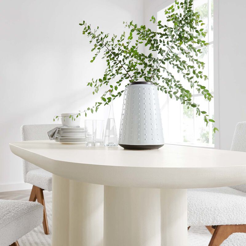 Caspian 72" Oval Concrete Dining Table image number 9