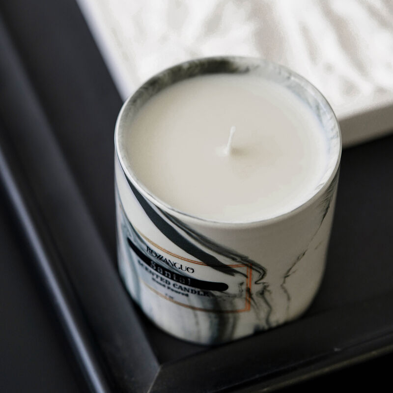 Soy and Coconut Wax Blend Single Wick Hand Poured Ceramic Jar Candle