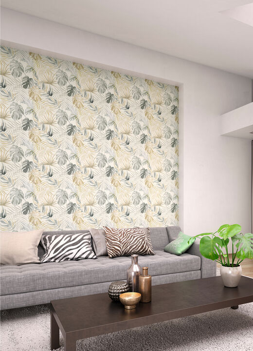 Lana Light Grey Tropica Wallpaper