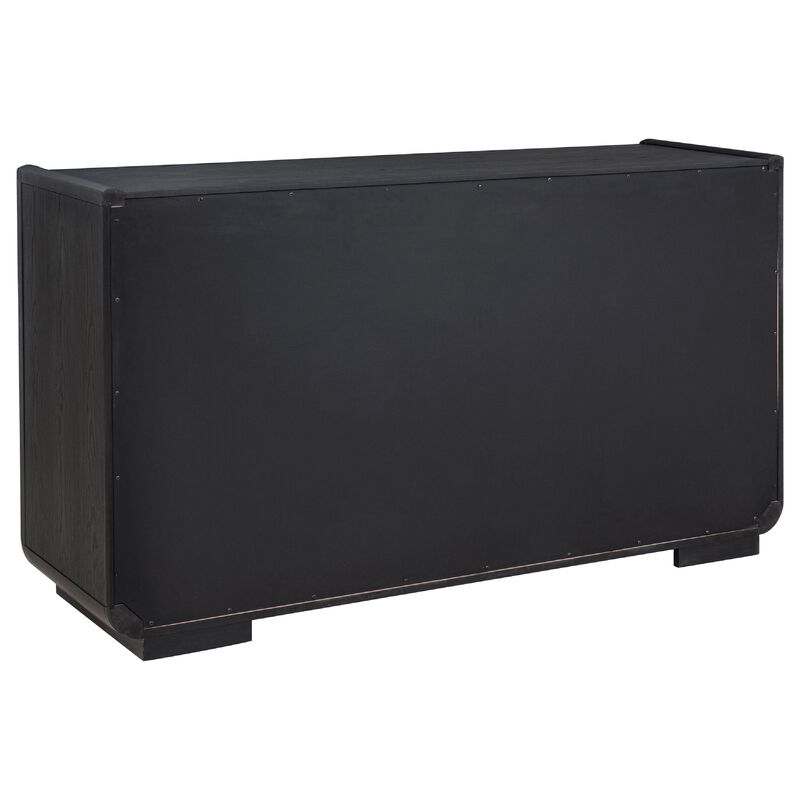 Lina Sideboard Server Console, 3 Doors, 2 Drawers, 64 Inch Burnished Black image number 5