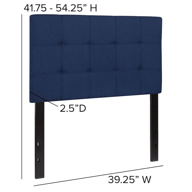 Flash Furniture Tufted Upholstered Twin Size Headboard in Navy Fabric image number 3